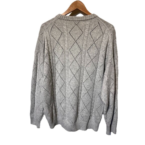 Aritzia Sunday Best Peggy Crewneck Gray Oversized Preppy Sweater M - Picture 2 of 9